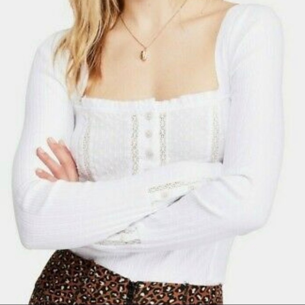 (Tag On) Free People Long Sleeve Top